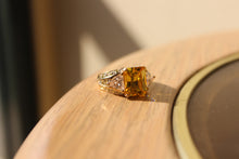 Load image into Gallery viewer, LOAS1390 - 14K tone 925 Sterling Silver Ring with AAA Grade CZ  in Yellow