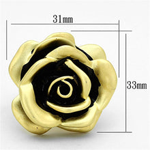 Load image into Gallery viewer, LOA930 - Matte Gold Brass Ring with Epoxy  in Jet
