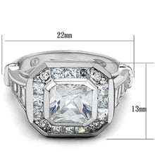 Load image into Gallery viewer, LOS267 - Rhodium 925 Sterling Silver Ring with AAA Grade CZ  in Clear