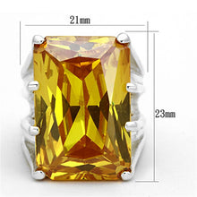Load image into Gallery viewer, LOS665 - Silver 925 Sterling Silver Ring with AAA Grade CZ  in Topaz