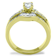 Load image into Gallery viewer, TK10528G - IP Gold(Ion Plating) Stainless Steel Ring with AAA Grade CZ  in Clear