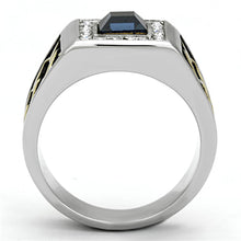 Load image into Gallery viewer, TK1180 - Two-Tone IP Gold (Ion Plating) Stainless Steel Ring with Top Grade Crystal  in Montana