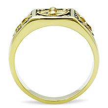 Load image into Gallery viewer, TK127G - IP Gold(Ion Plating) Stainless Steel Ring with Epoxy  in Jet