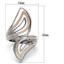 Load image into Gallery viewer, TK1292 - Two-Tone IP Rose Gold Stainless Steel Ring with No Stone