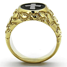 Load image into Gallery viewer, TK1358 - Two-Tone IP Gold (Ion Plating) Stainless Steel Ring with No Stone