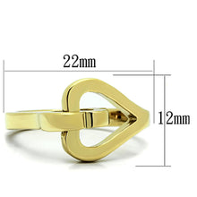 Load image into Gallery viewer, TK1382 - IP Gold(Ion Plating) Stainless Steel Ring with No Stone