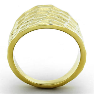 TK1383 - IP Gold(Ion Plating) Stainless Steel Ring with No Stone