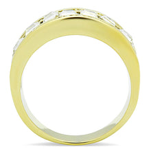 Load image into Gallery viewer, TK1386 - IP Gold(Ion Plating) Stainless Steel Ring with Top Grade Crystal  in Clear