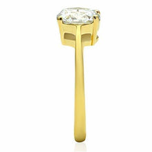 Load image into Gallery viewer, TK1405 - IP Gold(Ion Plating) Stainless Steel Ring with AAA Grade CZ  in Clear