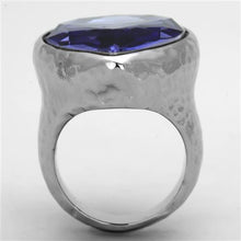 Load image into Gallery viewer, TK1426 - High polished (no plating) Stainless Steel Ring with Top Grade Crystal  in Tanzanite