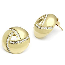 Load image into Gallery viewer, TK1499 - IP Gold(Ion Plating) Stainless Steel Earrings with Top Grade Crystal  in Clear