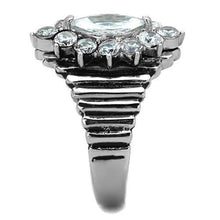 Load image into Gallery viewer, TK1517 - High polished (no plating) Stainless Steel Ring with AAA Grade CZ  in Clear