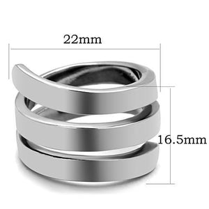 TK1519 - High polished (no plating) Stainless Steel Ring with No Stone