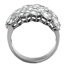 Load image into Gallery viewer, TK1522 - High polished (no plating) Stainless Steel Ring with AAA Grade CZ  in Clear