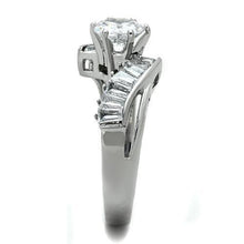 Load image into Gallery viewer, TK1533 - High polished (no plating) Stainless Steel Ring with AAA Grade CZ  in Clear