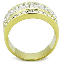 Load image into Gallery viewer, TK1561 - IP Gold(Ion Plating) Stainless Steel Ring with Top Grade Crystal  in Clear