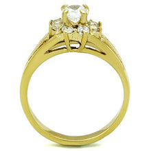Load image into Gallery viewer, TK1583 - IP Gold(Ion Plating) Stainless Steel Ring with AAA Grade CZ  in Clear