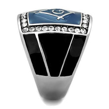 Load image into Gallery viewer, TK1612 - High polished (no plating) Stainless Steel Ring with Top Grade Crystal  in Clear
