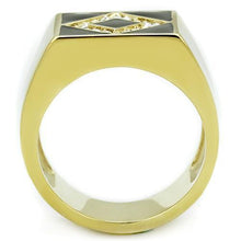 Load image into Gallery viewer, TK1613 - IP Gold(Ion Plating) Stainless Steel Ring with Top Grade Crystal  in Clear