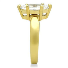Load image into Gallery viewer, TK1673 - IP Gold(Ion Plating) Stainless Steel Ring with AAA Grade CZ  in Clear
