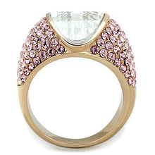Load image into Gallery viewer, TK1692 - IP Rose Gold(Ion Plating) Stainless Steel Ring with AAA Grade CZ  in Clear
