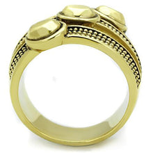 Load image into Gallery viewer, TK1718 - IP Gold(Ion Plating) Stainless Steel Ring with Epoxy  in Jet