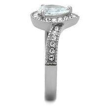 Load image into Gallery viewer, TK1759 - High polished (no plating) Stainless Steel Ring with AAA Grade CZ  in Clear