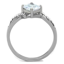 Load image into Gallery viewer, TK1761 - High polished (no plating) Stainless Steel Ring with AAA Grade CZ  in Clear