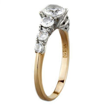 Load image into Gallery viewer, TK1794 - Two-Tone IP Rose Gold Stainless Steel Ring with AAA Grade CZ  in Clear