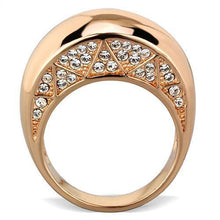 Load image into Gallery viewer, TK1798 - IP Rose Gold(Ion Plating) Stainless Steel Ring with Top Grade Crystal  in Clear