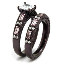 Load image into Gallery viewer, TK1829DC - IP Dark Brown (IP coffee) Stainless Steel Ring with AAA Grade CZ  in Clear