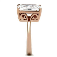 Load image into Gallery viewer, TK1863 - IP Rose Gold(Ion Plating) Stainless Steel Ring with AAA Grade CZ  in Clear