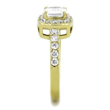 Load image into Gallery viewer, TK1899 - IP Gold(Ion Plating) Stainless Steel Ring with AAA Grade CZ  in Clear