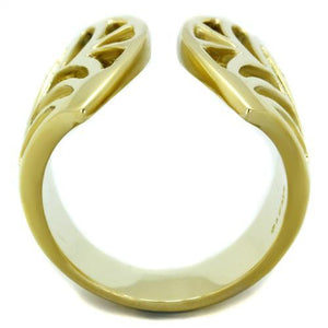 TK1902 - IP Gold(Ion Plating) Stainless Steel Ring with No Stone