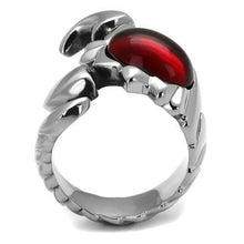 Load image into Gallery viewer, TK1969 - High polished (no plating) Stainless Steel Ring with Synthetic Synthetic Glass in Siam