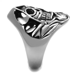 TK1974 - High polished (no plating) Stainless Steel Ring with No Stone