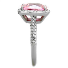 Load image into Gallery viewer, TK2027 - High polished (no plating) Stainless Steel Ring with AAA Grade CZ  in Rose