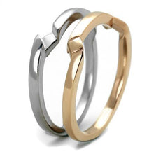 Load image into Gallery viewer, TK2031 - Two-Tone IP Rose Gold Stainless Steel Ring with No Stone