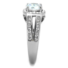 Load image into Gallery viewer, TK2043 - High polished (no plating) Stainless Steel Ring with AAA Grade CZ  in Clear
