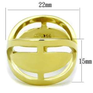 TK2157 - IP Gold(Ion Plating) Stainless Steel Ring with No Stone