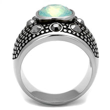 Load image into Gallery viewer, TK2223 - High polished (no plating) Stainless Steel Ring with Top Grade Crystal  in Fireopal