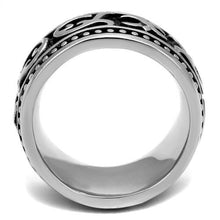 Load image into Gallery viewer, TK2233 - High polished (no plating) Stainless Steel Ring with Epoxy  in Jet