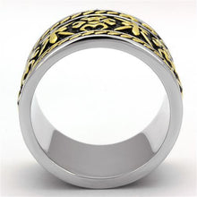 Load image into Gallery viewer, TK2236 - Two-Tone IP Gold (Ion Plating) Stainless Steel Ring with Epoxy  in Jet