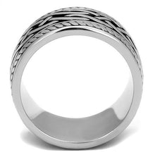 Load image into Gallery viewer, TK2239 - High polished (no plating) Stainless Steel Ring with Epoxy  in Jet