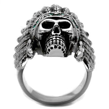 Load image into Gallery viewer, TK2245 - High polished (no plating) Stainless Steel Ring with Top Grade Crystal  in Emerald