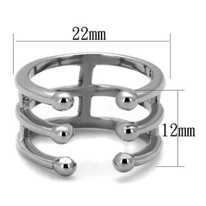 TK2267 - High polished (no plating) Stainless Steel Ring with No Stone