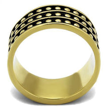 Load image into Gallery viewer, TK2312 - IP Gold(Ion Plating) Stainless Steel Ring with Epoxy  in Jet