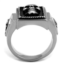 Load image into Gallery viewer, TK2326 - High polished (no plating) Stainless Steel Ring with Epoxy  in Jet