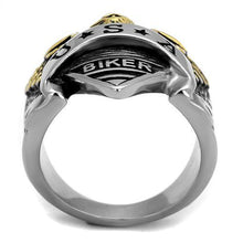 Load image into Gallery viewer, TK2327 - Two-Tone IP Gold (Ion Plating) Stainless Steel Ring with Epoxy  in Jet