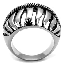 Load image into Gallery viewer, TK2341 - High polished (no plating) Stainless Steel Ring with Epoxy  in Jet